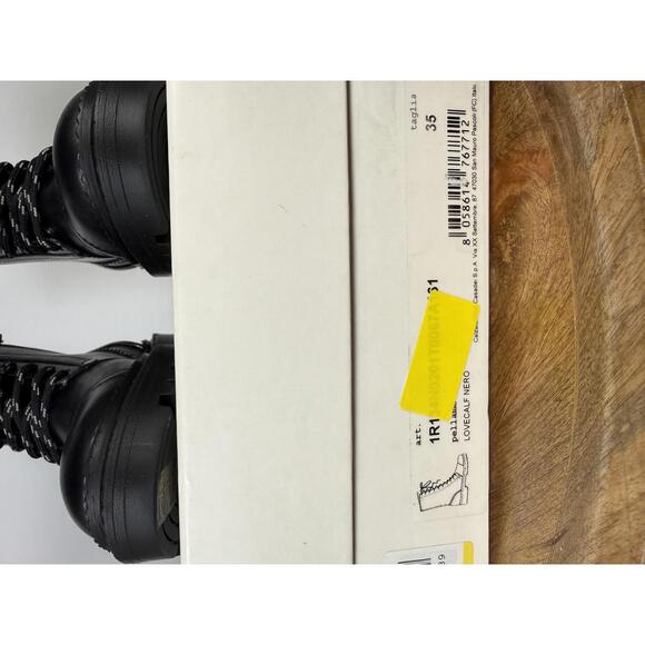 Casadei Love Calf Nero NWB Combat Boot / Lace-Up Leather Boot Women's Size 5 - Picture 13 of 13